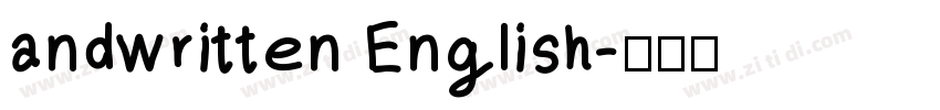 andwritten English字体转换